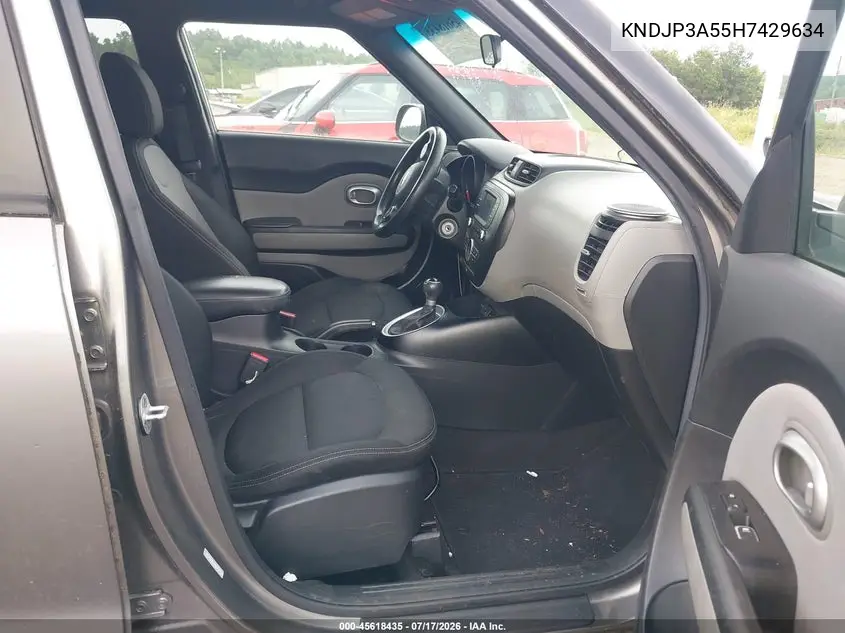 2017 Kia Soul + VIN: KNDJP3A55H7429634 Lot: 45618435