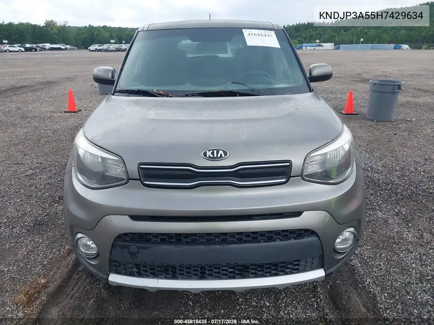 2017 Kia Soul + VIN: KNDJP3A55H7429634 Lot: 45618435