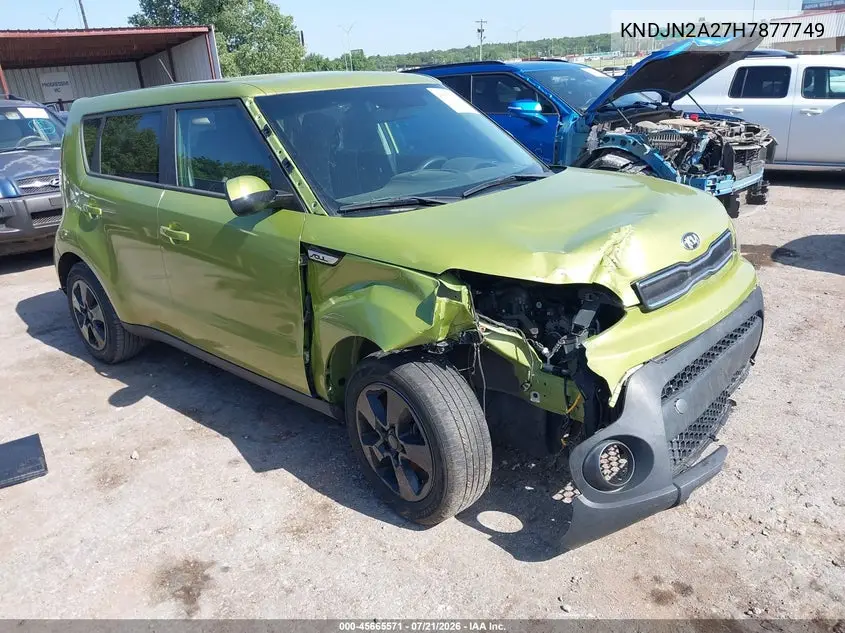 2017 Kia Soul VIN: KNDJN2A27H7877749 Lot: 45665571
