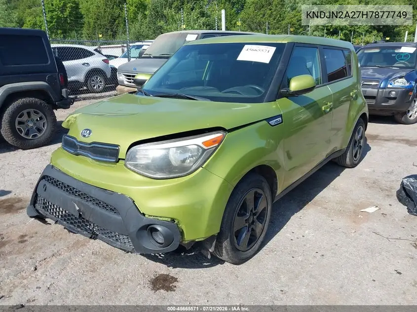 2017 Kia Soul VIN: KNDJN2A27H7877749 Lot: 45665571