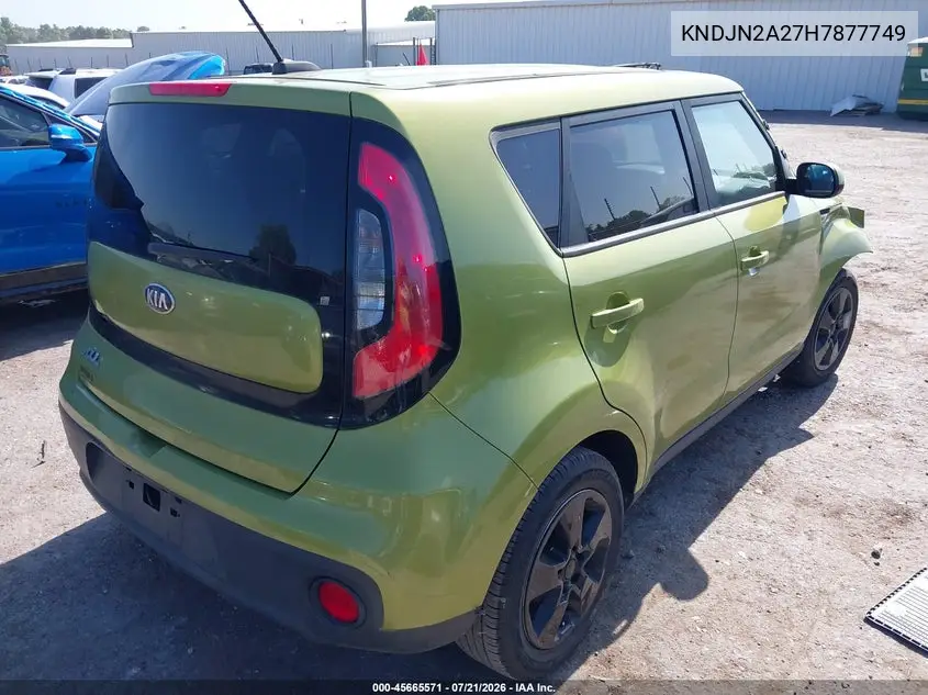 2017 Kia Soul VIN: KNDJN2A27H7877749 Lot: 45665571