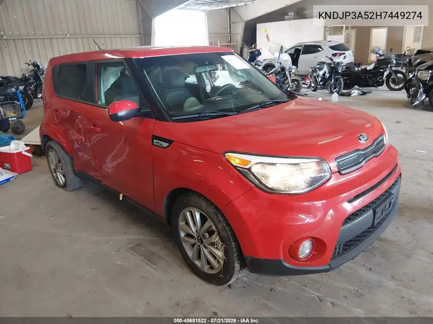 2017 Kia Soul + VIN: KNDJP3A52H7449274 Lot: 45681522