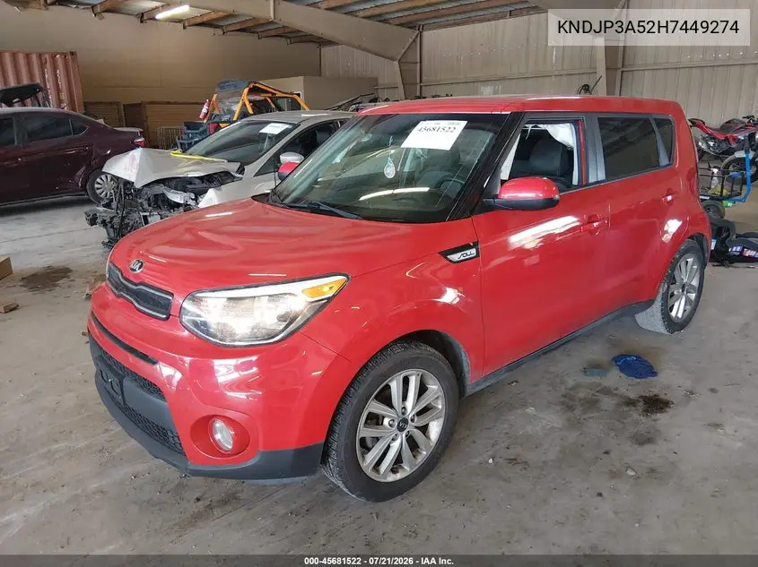 2017 Kia Soul + VIN: KNDJP3A52H7449274 Lot: 45681522