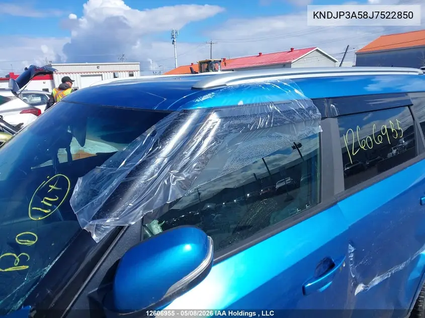 2018 Kia Soul + VIN: KNDJP3A58J7522850 Lot: 12606955