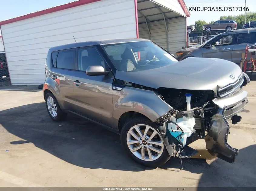 2018 Kia Soul + VIN: KNDJP3A55J7517346 Lot: 45387954