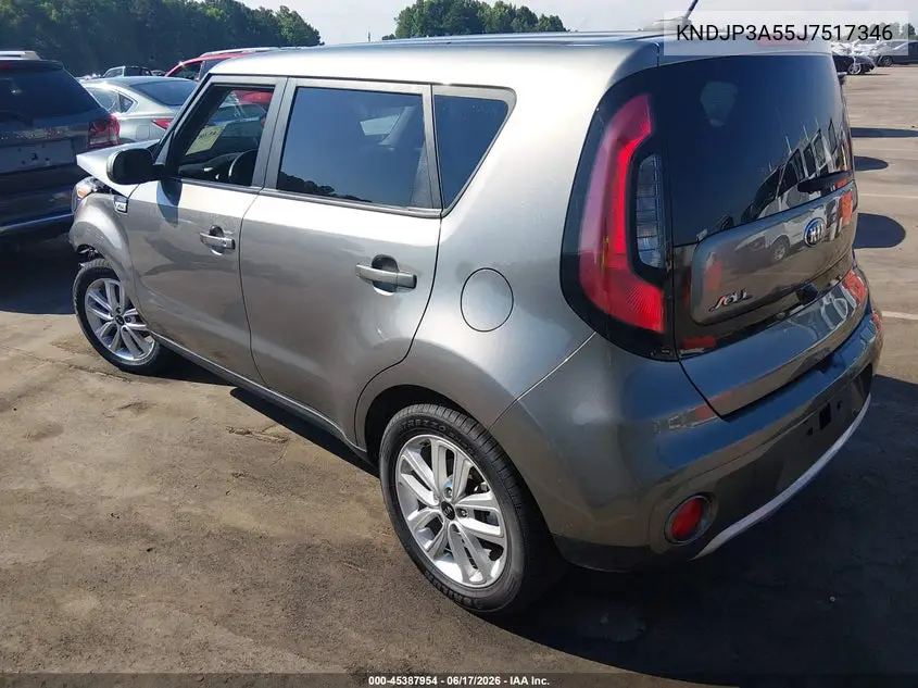 2018 Kia Soul + VIN: KNDJP3A55J7517346 Lot: 45387954