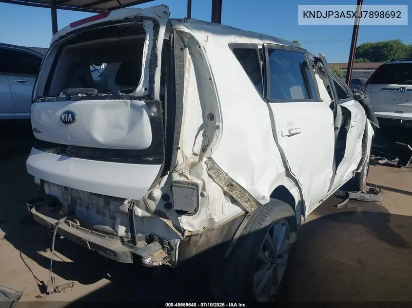 2018 Kia Soul + VIN: KNDJP3A5XJ7898692 Lot: 45559648