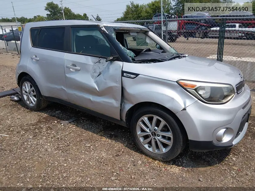2018 Kia Soul + VIN: KNDJP3A57J7554690 Lot: 45640234