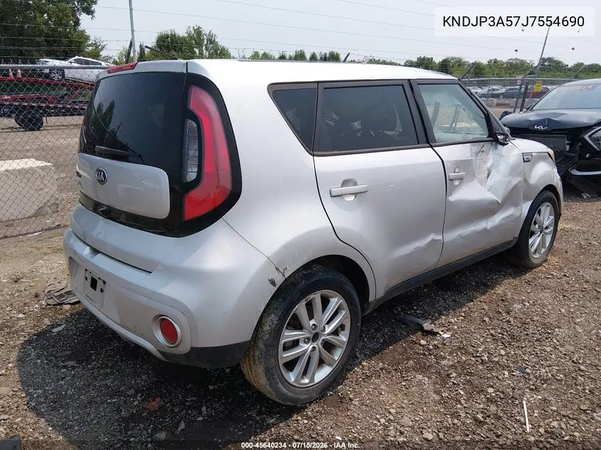 2018 Kia Soul + VIN: KNDJP3A57J7554690 Lot: 45640234