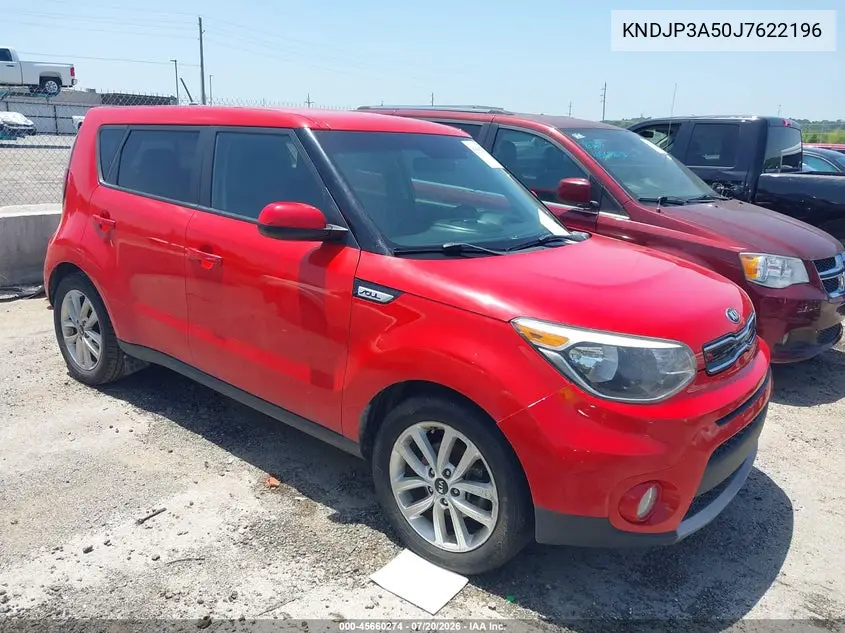 2018 Kia Soul + VIN: KNDJP3A50J7622196 Lot: 45660274