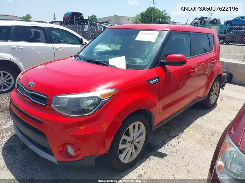 2018 Kia Soul + VIN: KNDJP3A50J7622196 Lot: 45660274