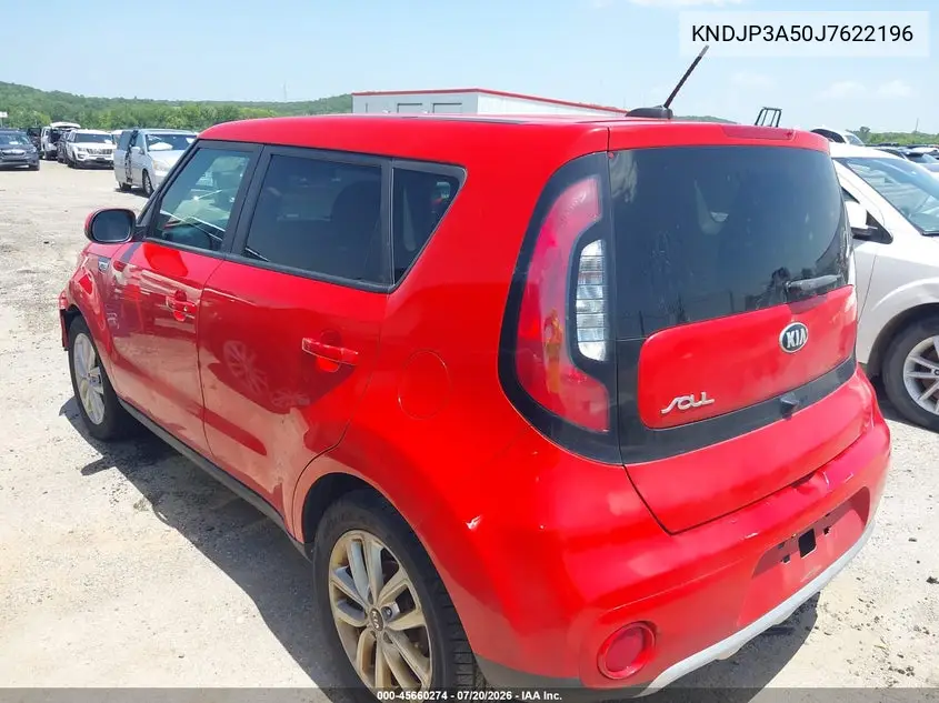2018 Kia Soul + VIN: KNDJP3A50J7622196 Lot: 45660274