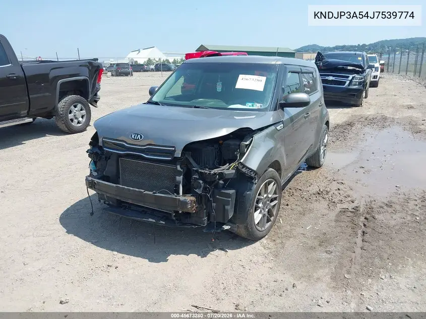 2018 Kia Soul + VIN: KNDJP3A54J7539774 Lot: 45673280