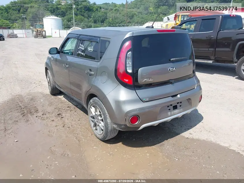 2018 Kia Soul + VIN: KNDJP3A54J7539774 Lot: 45673280