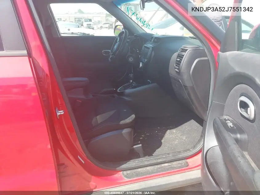 2018 Kia Soul + VIN: KNDJP3A52J7551342 Lot: 45686647