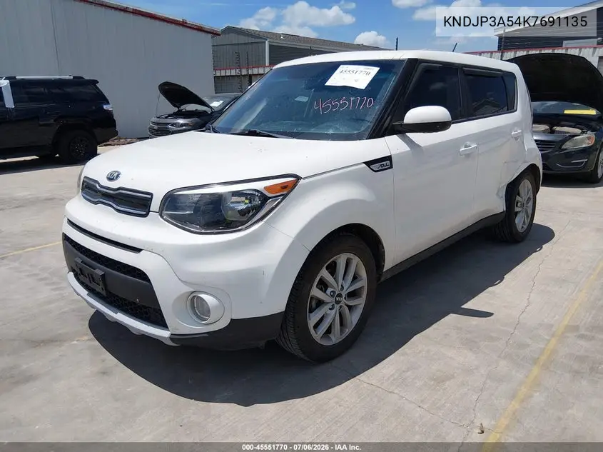 2019 Kia Soul + VIN: KNDJP3A54K7691135 Lot: 45551770