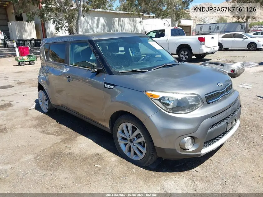2019 Kia Soul + VIN: KNDJP3A57K7661126 Lot: 45567660