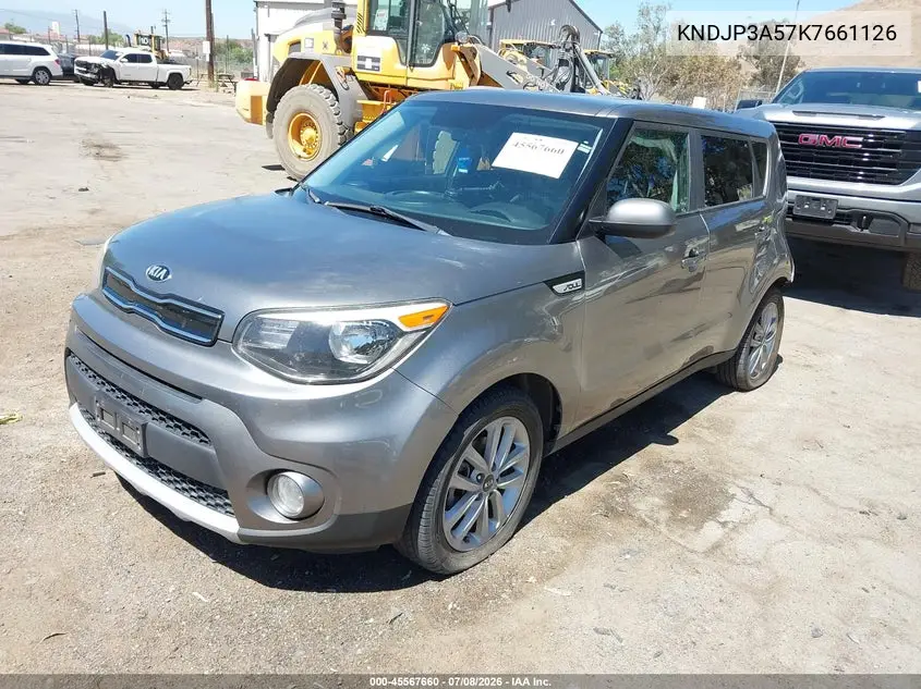 2019 Kia Soul + VIN: KNDJP3A57K7661126 Lot: 45567660