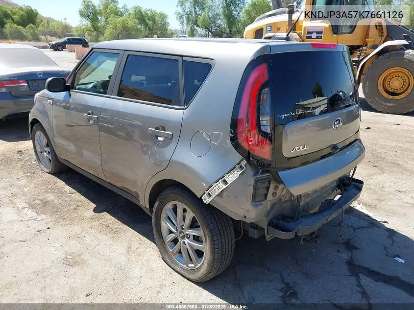 2019 Kia Soul + VIN: KNDJP3A57K7661126 Lot: 45567660