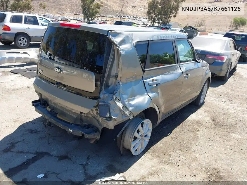 2019 Kia Soul + VIN: KNDJP3A57K7661126 Lot: 45567660