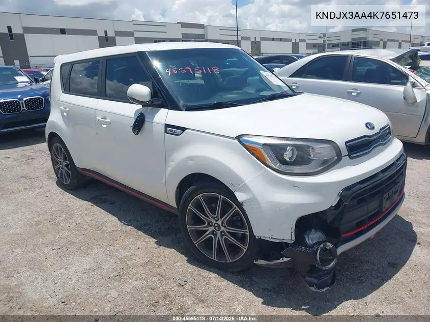 2019 Kia Soul ! VIN: KNDJX3AA4K7651473 Lot: 45595118