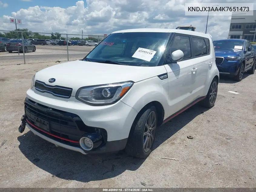 2019 Kia Soul ! VIN: KNDJX3AA4K7651473 Lot: 45595118