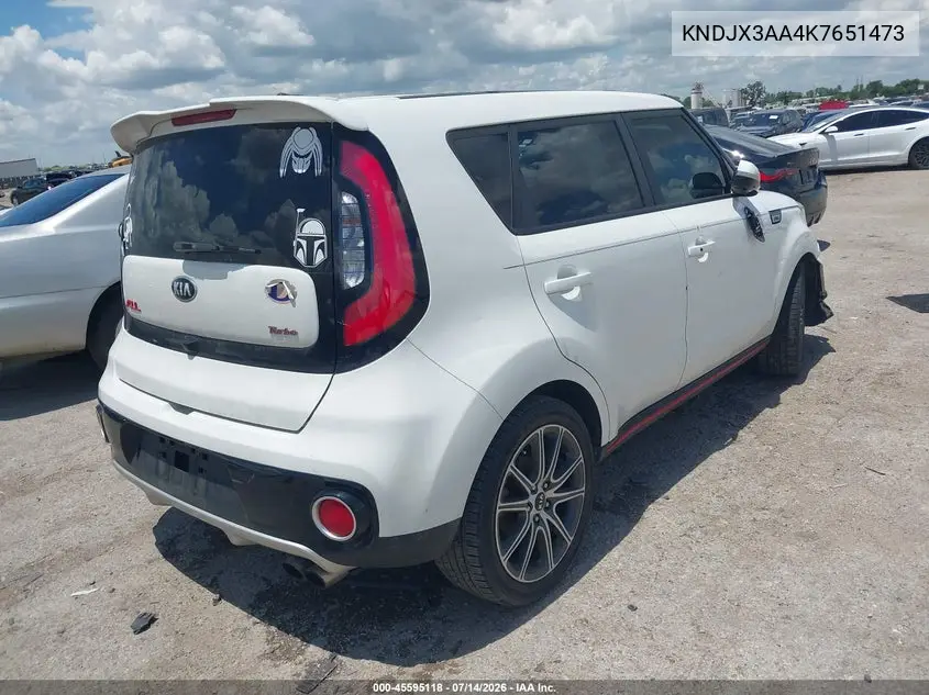 2019 Kia Soul ! VIN: KNDJX3AA4K7651473 Lot: 45595118
