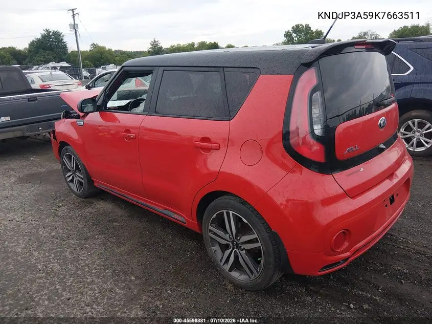 2019 Kia Soul + VIN: KNDJP3A59K7663511 Lot: 45598881