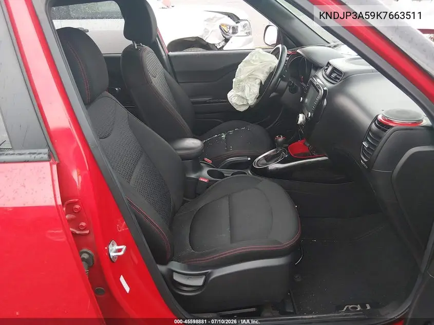 2019 Kia Soul + VIN: KNDJP3A59K7663511 Lot: 45598881