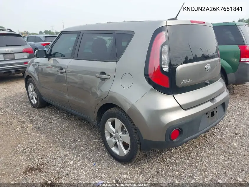 2019 Kia Soul VIN: KNDJN2A26K7651841 Lot: 45661576