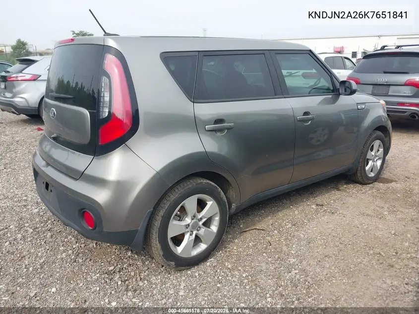 2019 Kia Soul VIN: KNDJN2A26K7651841 Lot: 45661576