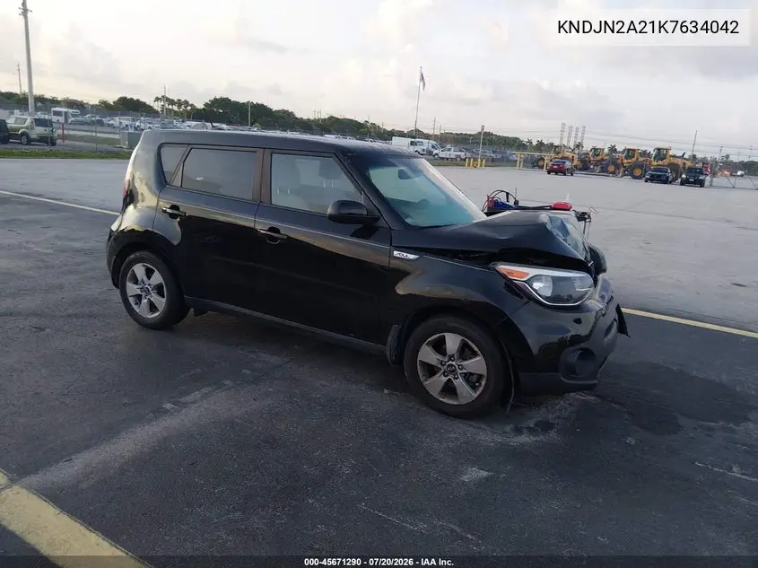 2019 Kia Soul VIN: KNDJN2A21K7634042 Lot: 45671290