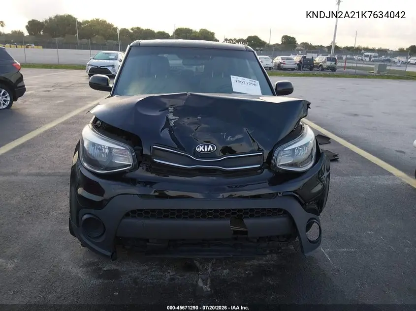 2019 Kia Soul VIN: KNDJN2A21K7634042 Lot: 45671290