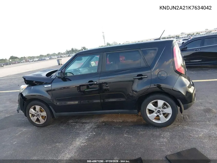2019 Kia Soul VIN: KNDJN2A21K7634042 Lot: 45671290