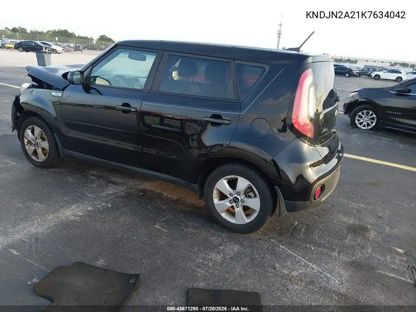 2019 Kia Soul VIN: KNDJN2A21K7634042 Lot: 45671290