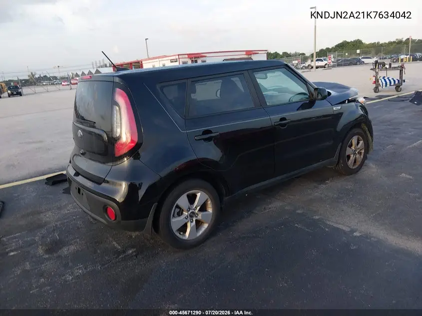 2019 Kia Soul VIN: KNDJN2A21K7634042 Lot: 45671290