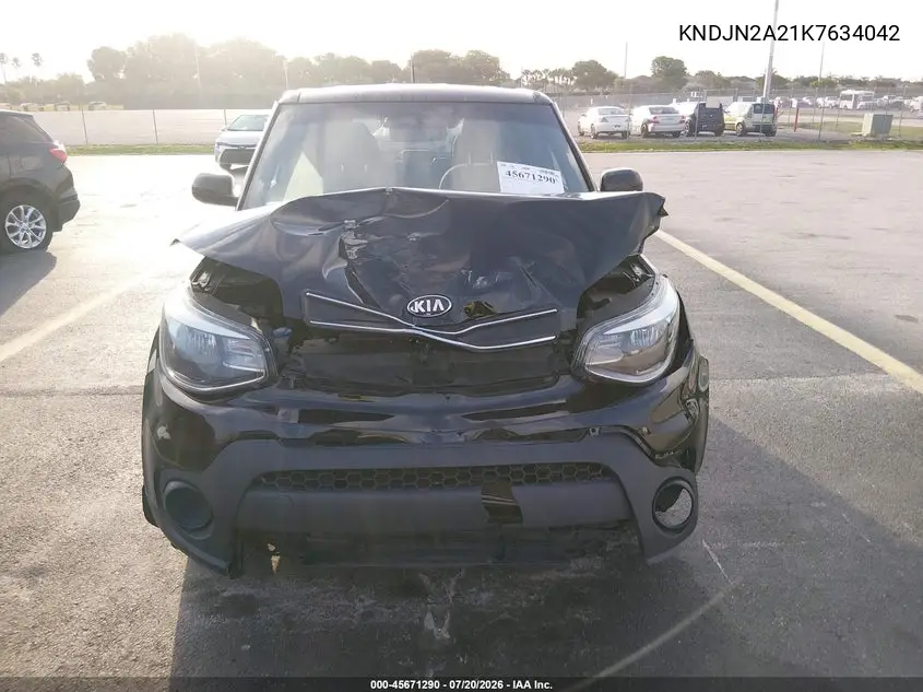 2019 Kia Soul VIN: KNDJN2A21K7634042 Lot: 45671290