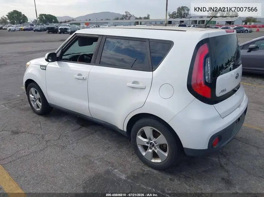 2019 Kia Soul VIN: KNDJN2A21K7007566 Lot: 45686518
