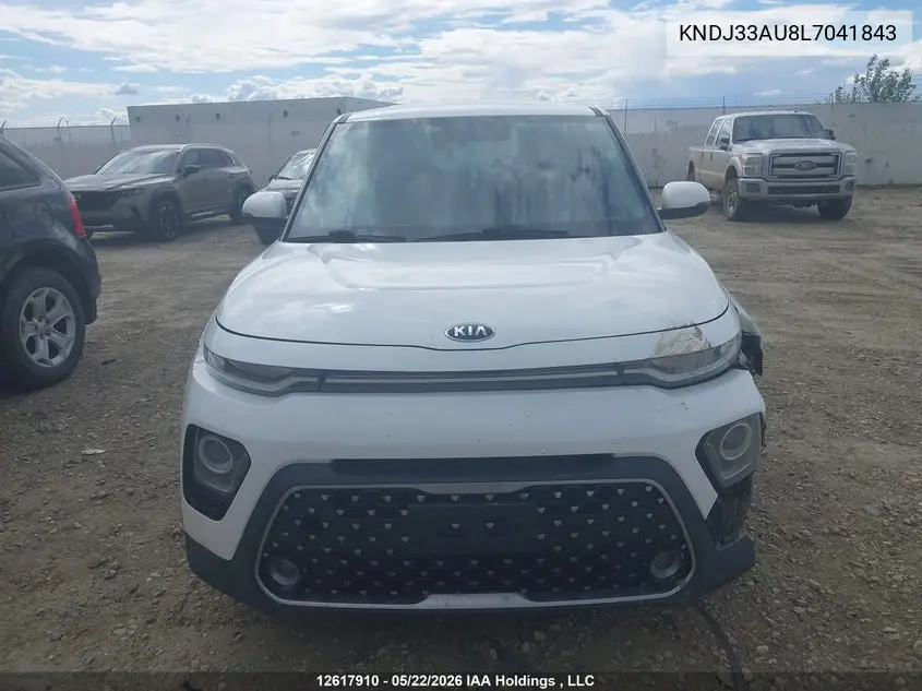 2020 Kia Soul Ex/Ex Anniversary Edition/Ex Limited/Ex Premium/Ex+/Gt-Line Limited/Gt-Line Premium VIN: KNDJ33AU8L7041843 Lot: 12617910x
