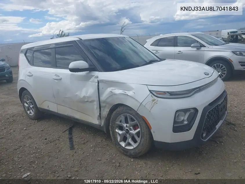 2020 Kia Soul Ex/Ex Anniversary Edition/Ex Limited/Ex Premium/Ex+/Gt-Line Limited/Gt-Line Premium VIN: KNDJ33AU8L7041843 Lot: 12617910x
