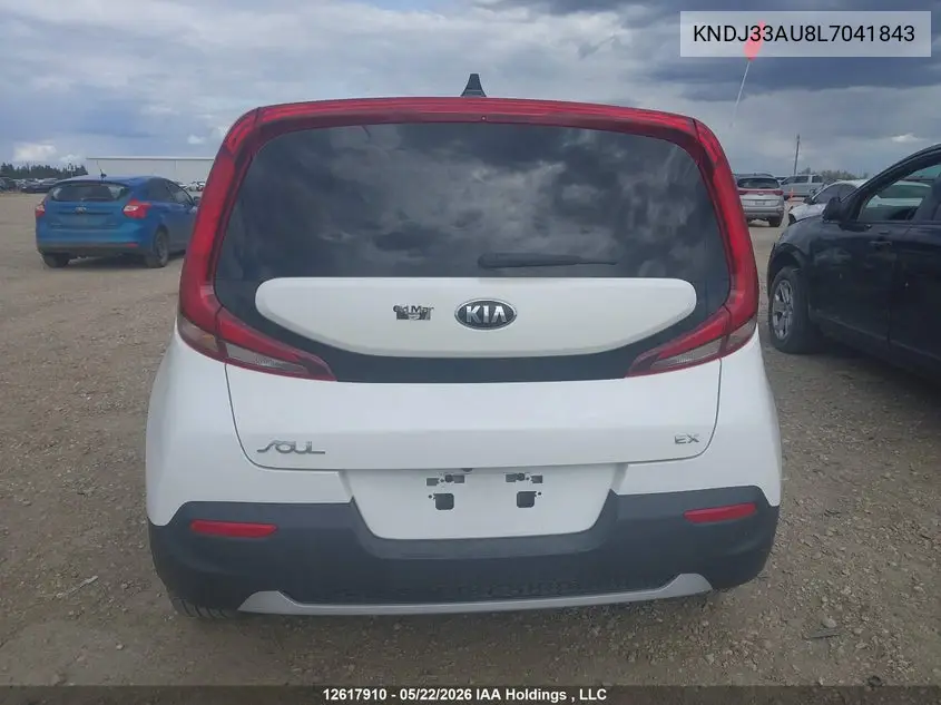 2020 Kia Soul Ex/Ex Anniversary Edition/Ex Limited/Ex Premium/Ex+/Gt-Line Limited/Gt-Line Premium VIN: KNDJ33AU8L7041843 Lot: 12617910x