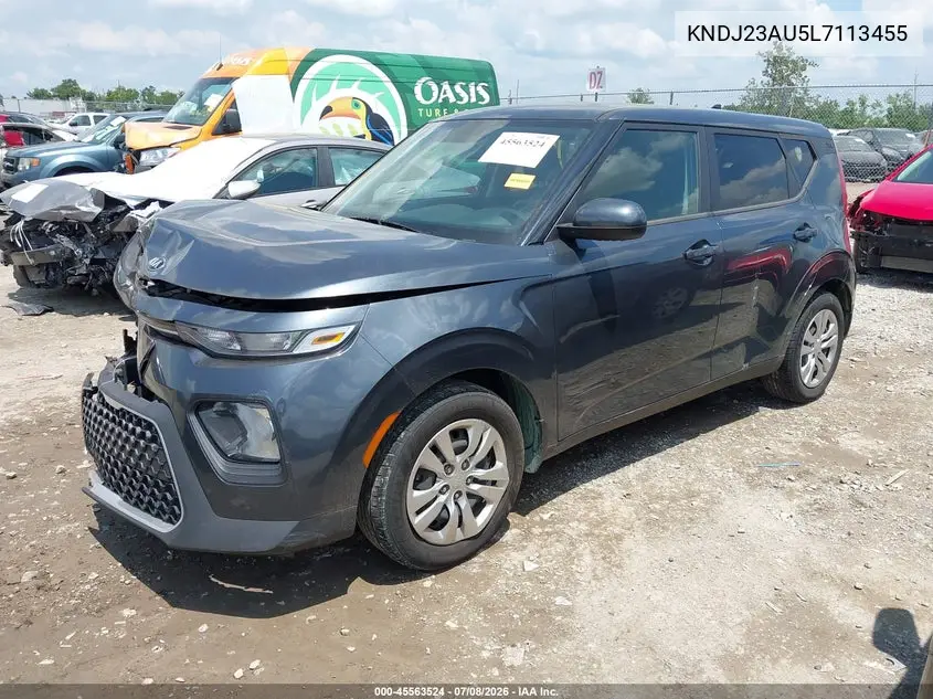 2020 Kia Soul Lx VIN: KNDJ23AU5L7113455 Lot: 45563524