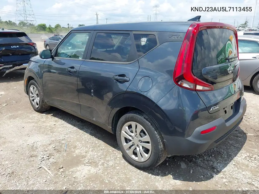 2020 Kia Soul Lx VIN: KNDJ23AU5L7113455 Lot: 45563524