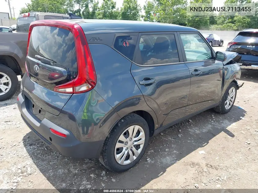 2020 Kia Soul Lx VIN: KNDJ23AU5L7113455 Lot: 45563524