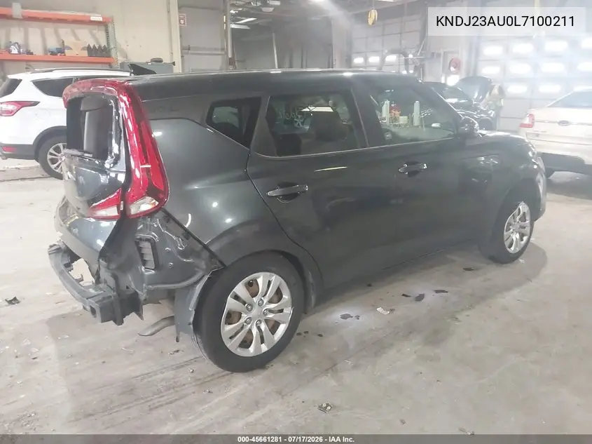 2020 Kia Soul Lx VIN: KNDJ23AU0L7100211 Lot: 45661281