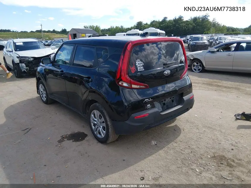 2021 Kia Soul Lx VIN: KNDJ23AU6M7738318 Lot: 45449021