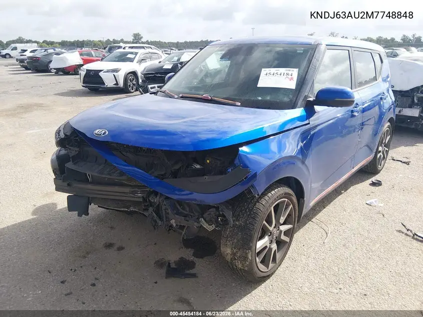 2021 Kia Soul Gt-Line VIN: KNDJ63AU2M7748848 Lot: 45454184