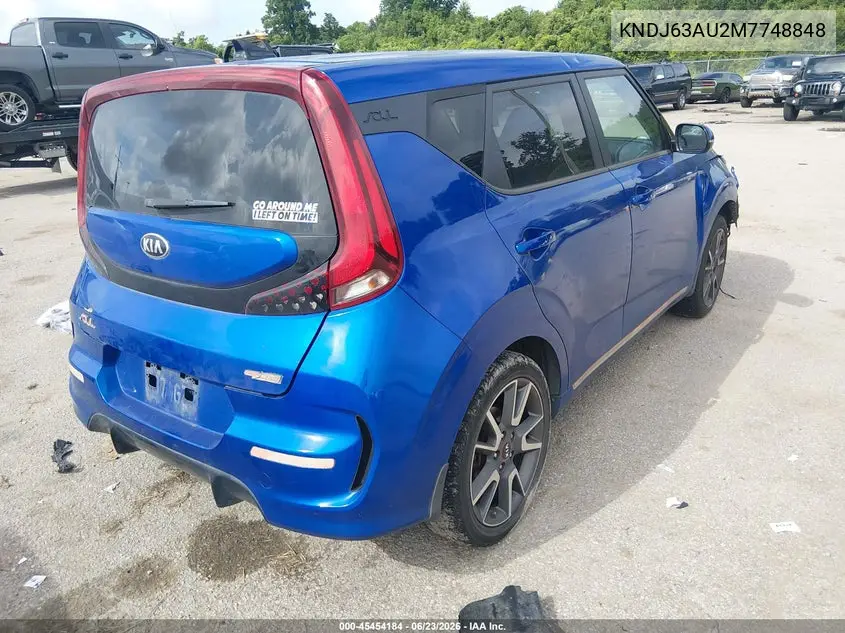 2021 Kia Soul Gt-Line VIN: KNDJ63AU2M7748848 Lot: 45454184