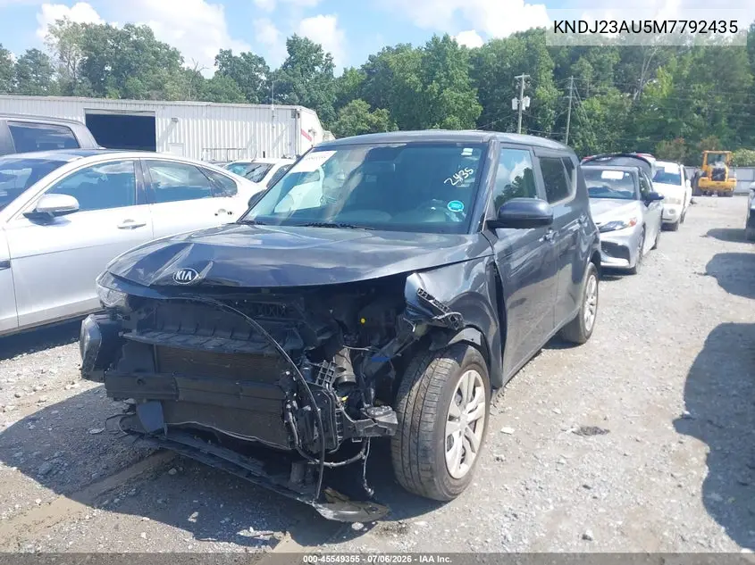 2021 Kia Soul Lx VIN: KNDJ23AU5M7792435 Lot: 45549355