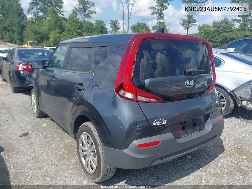 2021 Kia Soul Lx VIN: KNDJ23AU5M7792435 Lot: 45549355